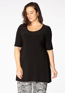 Yoek Tuniek strik wide bottom | Zwart | Maat 54/56