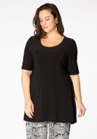 Yoek Tuniek strik wide bottom | Zwart | Maat 54/56