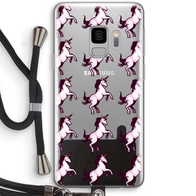 Musketon Unicorn: Samsung Galaxy S9 Transparant Hoesje met koord