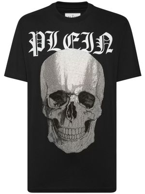 Philipp Plein t-shirt en coton à ornements en cristal - Noir