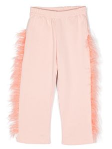 Andorine legging à détails de plumes en coton biologique - Rose