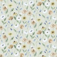 Dutch Wallcoverings Rosenlycka - Flowers Beige - Multi