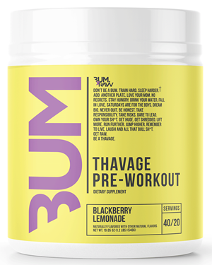 RAW CBUM Thavage Pre-workout Blackberry Lemonade (20 servings)