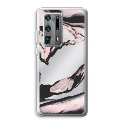 Roze stroom: Huawei P40 Pro Plus Transparant Hoesje