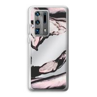 Roze stroom: Huawei P40 Pro Plus Transparant Hoesje
