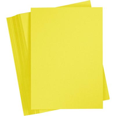 Creativ Company Gekleurd karton, a5, 180 gr, sun yellow, 100 vel/ 1 doos