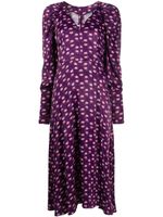 ROTATE BIRGER CHRISTENSEN robe mi-longue à fleurs - Violet - thumbnail