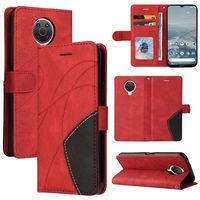 Bi-Color Series Nokia G10/G20 Wallet Case - Rood