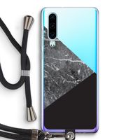 Combinatie marmer: Huawei P30 Transparant Hoesje met koord