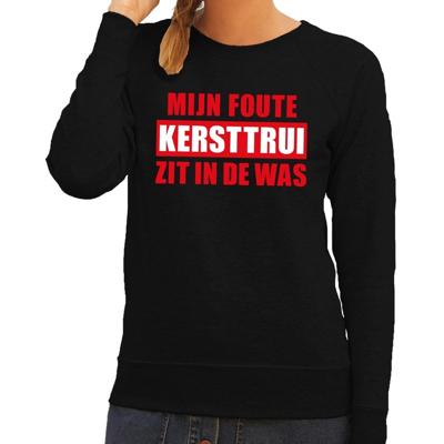 Foute kersttrui - sweater - zwart - Mijn Foute Kersttrui Zit In De Was - voor dames