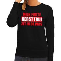 Foute kersttrui - sweater - zwart - Mijn Foute Kersttrui Zit In De Was - voor dames