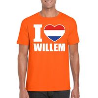 Oranje I love Willem shirt heren - thumbnail