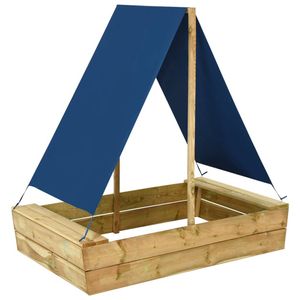 vidaXL Zandbak met dak 80x60x97,5 cm ge??mpregneerd grenenhout