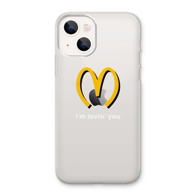 I'm lovin' you: iPhone 13 Transparant Hoesje