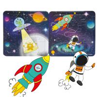 Decopatent® Uitdeelcadeaus 50 STUKS Space - Ruimte Puzzels - Traktatie