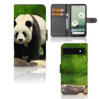 Google Pixel 6A | Telefoonhoesje | Met pasjeshouder | Panda