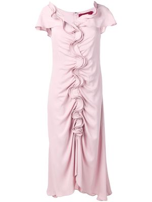 Sies Marjan robe longue évasée à fronces - Rose