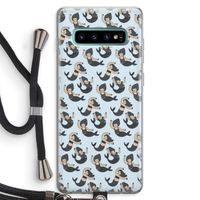 Zeemeermin: Samsung Galaxy S10 Plus Transparant Hoesje met koord