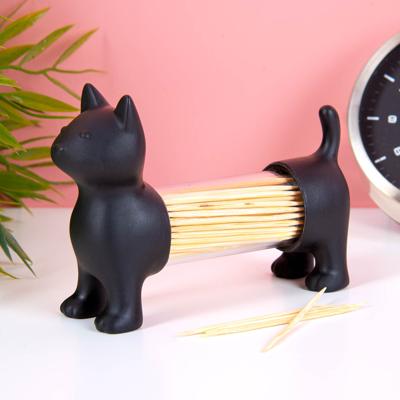 Poes Cocktailprikkerhouder - Zwart