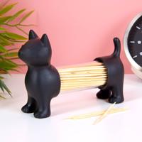 Poes Cocktailprikkerhouder - Zwart