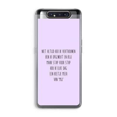 Zelfvertrouwen: Samsung Galaxy A80 Transparant Hoesje