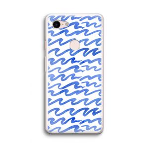 Blauwe golven: Google Pixel 3 Transparant Hoesje