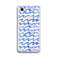 Blauwe golven: Google Pixel 3 Transparant Hoesje