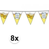 8x decoratie bier vlaggenlijnen van 10 meter - thumbnail