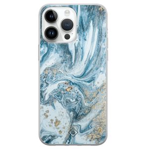iPhone 14 Pro Max siliconen hoesje - Marble sea