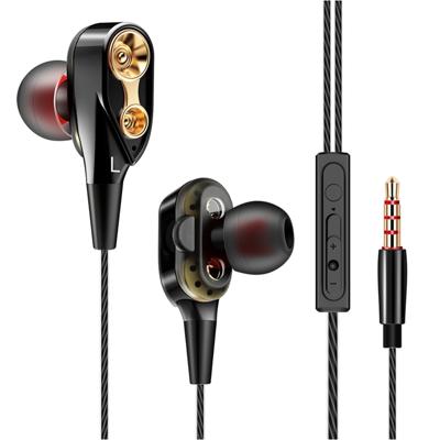 QKZ CK8 HiFi in-ear vier-eenheid sport muziek koptelefoon (zwart)