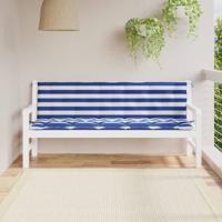 VidaXL Tuinbankkussens 2 st oxford stof gestreept wit en blauw