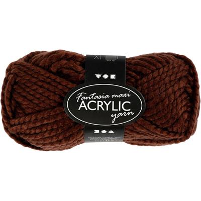 Creativ Company Acrylgaren, bruin, 50gr, 80m