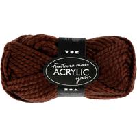Creativ Company Acrylgaren, bruin, 50gr, 80m