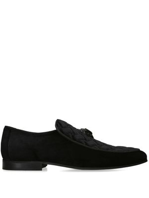 Kurt Geiger London mocassins Eagle Head en velours - Noir