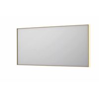 INK SP32 spiegel - 160x4x80cm rechthoek in stalen kader incl indir LED - verwarming - color changing - dimbaar en schakelaar - geborsteld mat goud 8410092