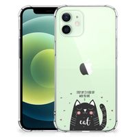 iPhone 12 Mini Stevig Bumper Hoesje Cat Good Day - thumbnail