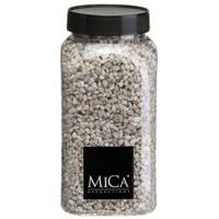 Mica Decorations decoratie stenen/granulaat - 650ml - lichtgrijs - hobby steentjes