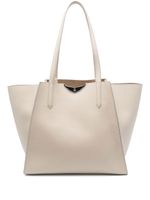 Zadig&Voltaire sac cabas en cuir à plaque logo - Blanc