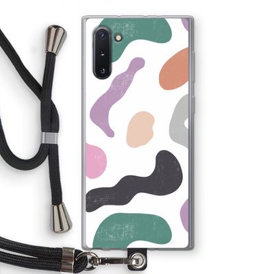 Memphis Shapes: Samsung Galaxy Note 10 Transparant Hoesje met koord
