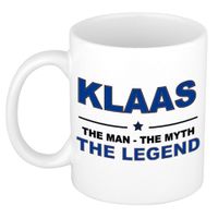 Naam cadeau mok/ beker Klaas The man, The myth the legend 300 ml   -