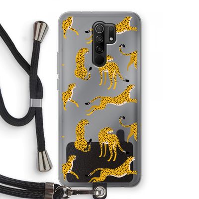 Luipaard: Xiaomi Redmi 9 Transparant Hoesje met koord