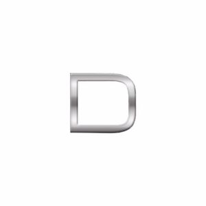 Chrome 3d plakletter D van 2,5 cm