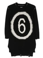 MM6 Maison Margiela Kids robe en maille à manches longues - Noir