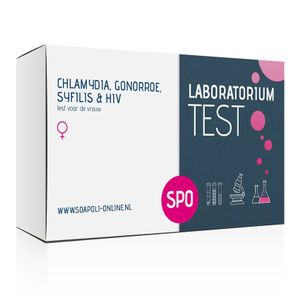 SOApoli Combitest Syfilis, HIV, Chlamydia En Gonorroe Test - Professionele Laboratorium Test Test voor vagina, keel of anus