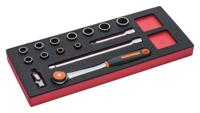 Bahco Foaminlay Fit&Go 1/3 met doppen en toebehoren 1/2" - 15-delig - FF1E2204