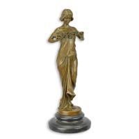 A BRONZE SCULPTURE OF THE NYMPH OF THE WOODS