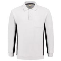 Tricorp polosweater Bi-Color - Workwear - 302001 - wit/donkergrijs - maat L