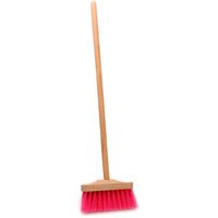 kleine kinderbezem roze, 57 cm