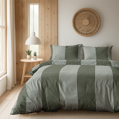 Dekbedovertrek Vertical Lines - Lits-Jumeaux (240x220 Cm) - Meerkleurig Microvezel - - Fresh And Co - Dekbed-Discounter.nl