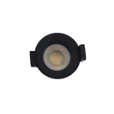 LED fire rated mini inbouwspot 4Watt rond ZWART IP65 dimbaar - CCT switch - 2700K - 3000K - 4000k - 5700K - brandvertragend